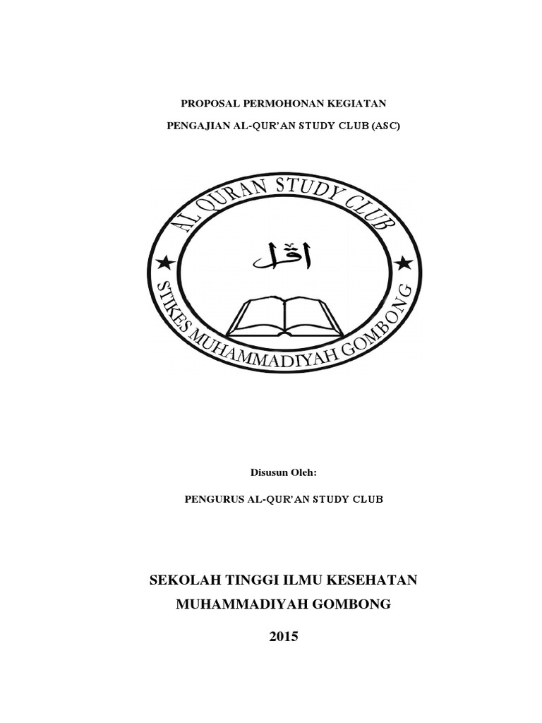 Proposal Kegiatan Pengajian ASC 2015 | PDF | Perjalanan | Sains ...