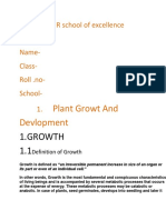 Plant Growt and Devlopment: 1.growth 1.1