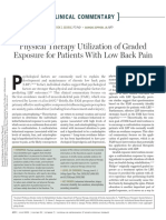 Physical Therapy Utilization of Graded Exposure For Patients With Low Back Pain