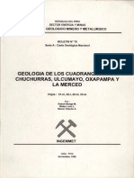 Geología - Cuadrangulo de Chuchurras (21m), Ulcumayo (22l), Oxapampa (22m) y La Merced (23m), 1996 - PDF