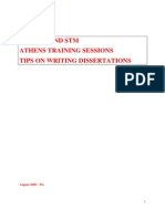 Athens Training - Tips On Writing Dissertations - August 2009 - NG