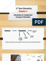 1 Year Chemistry: Introduction To Fundamental Concepts of Chemistry