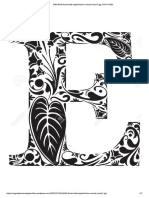 Floral Initial Capital Letter e Stock Vector1