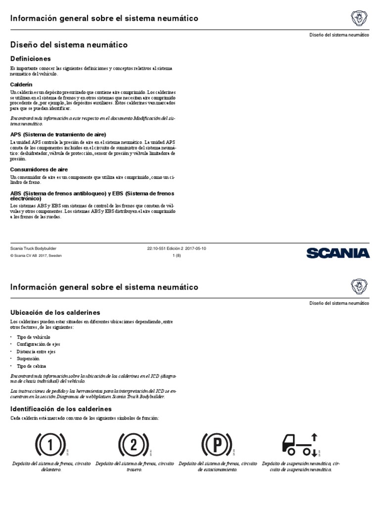 Aps Scania | PDF | Sistema de freno antibloqueo | Neumático