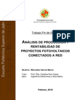 Analisis de Produccion y Rentabilidad de Proyectos Fotovoltaicos Conectados A Red