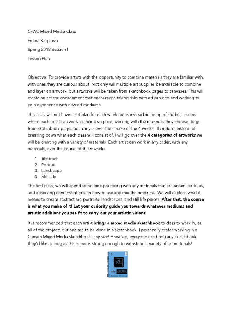 Mixed Media Syllabus PDF