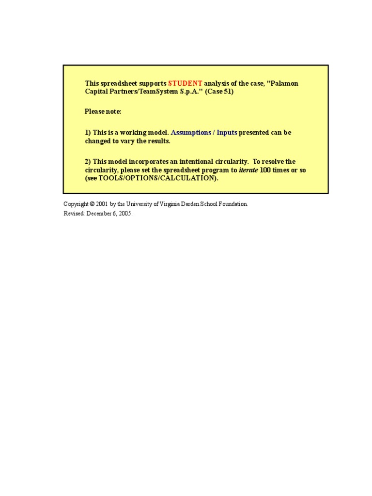 Case 51 Palamon Capital Partners Team System SPA PDF Equity