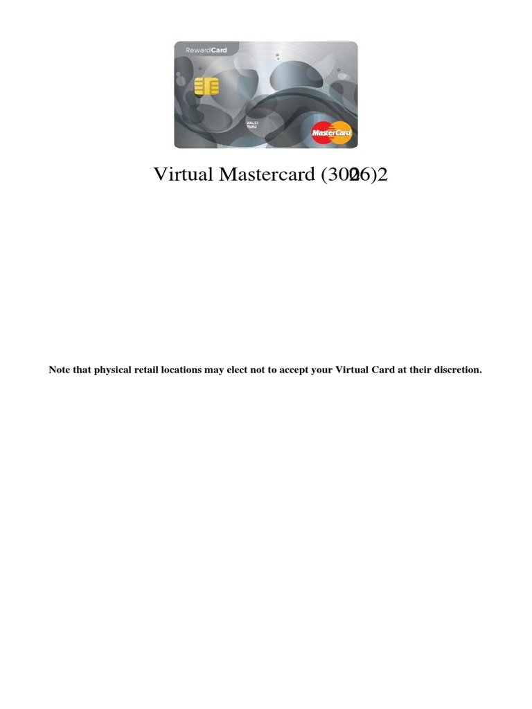 Virtual Mastercard Overview and Usage | PDF