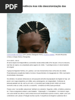 Houve independência mas não descolon