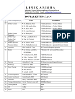 Daftar Ketenagaan Klinik Benar