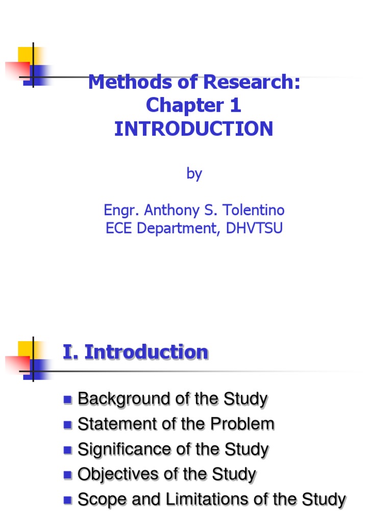 research methodology what chapter