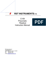 RST Instruments: C109 Pneumatic Readout Instruction Manual
