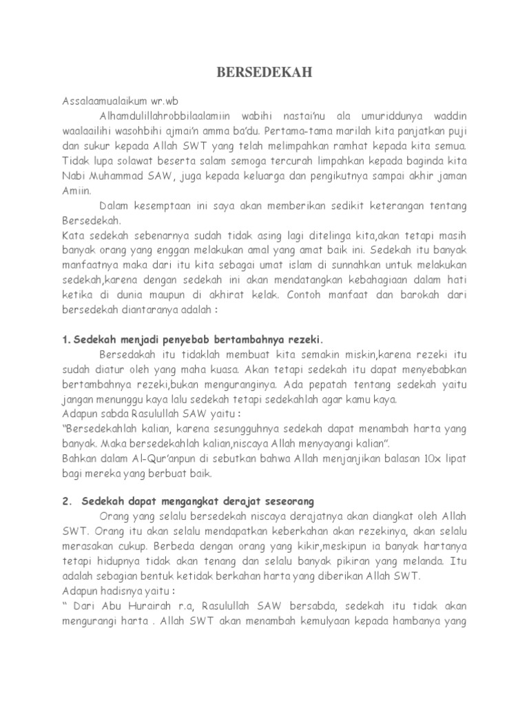 34++ Teks ceramah lucu tentang sedekah terbaru terbarik