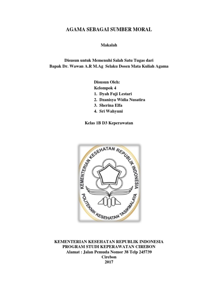 Agama sebagai sumber nilai moral dan ketenangan