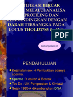 Identifikasi Bercak Sperma Melalui Analisa Dna Profiling Dan