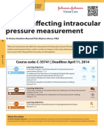 Factors Affecting Intraocular Pressure Measurement: 1 Cet Point