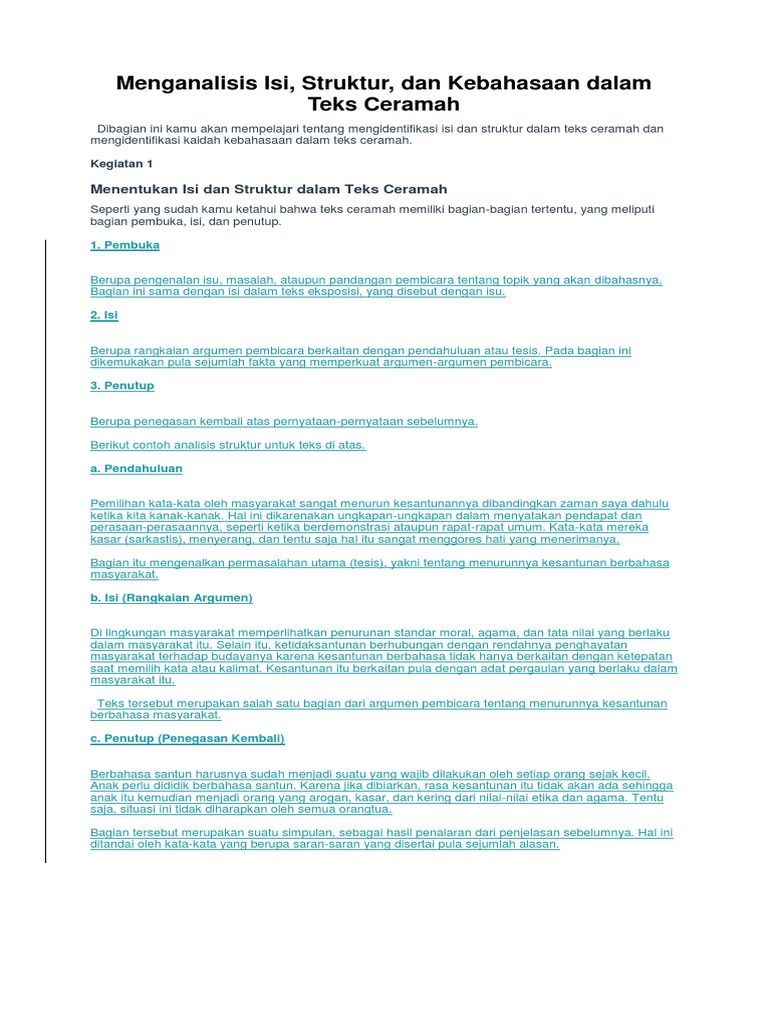 Contoh Teks Eksposisi Tentang Rendahnya Kesantunan Berbahasa Dalam