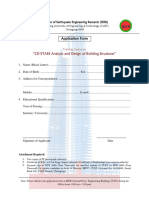 "CSI ETABS Analysis and Design of Building Structures": Application Form