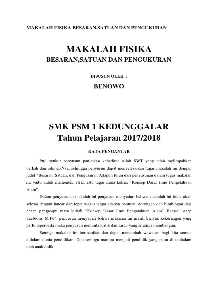 Makalah Fisika Besaran