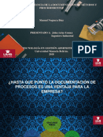 Importancia de La Documentación de Métodos y Procedimientos