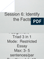 Session 6 Legal Writing - Identify the Facts