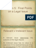 PPT Session 5 Final Points on a Legal Issue