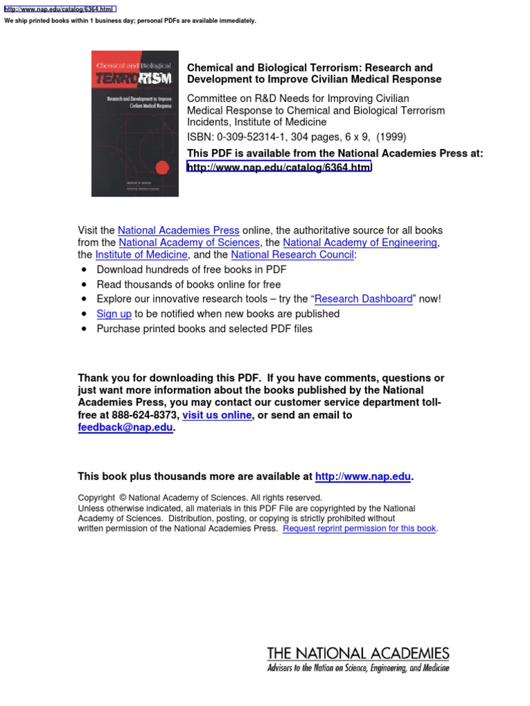 6364 Bioterrorism Biological Warfare
