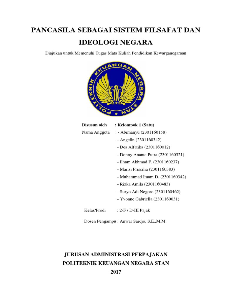 Cover Makalah Pkn Contoh Makalah