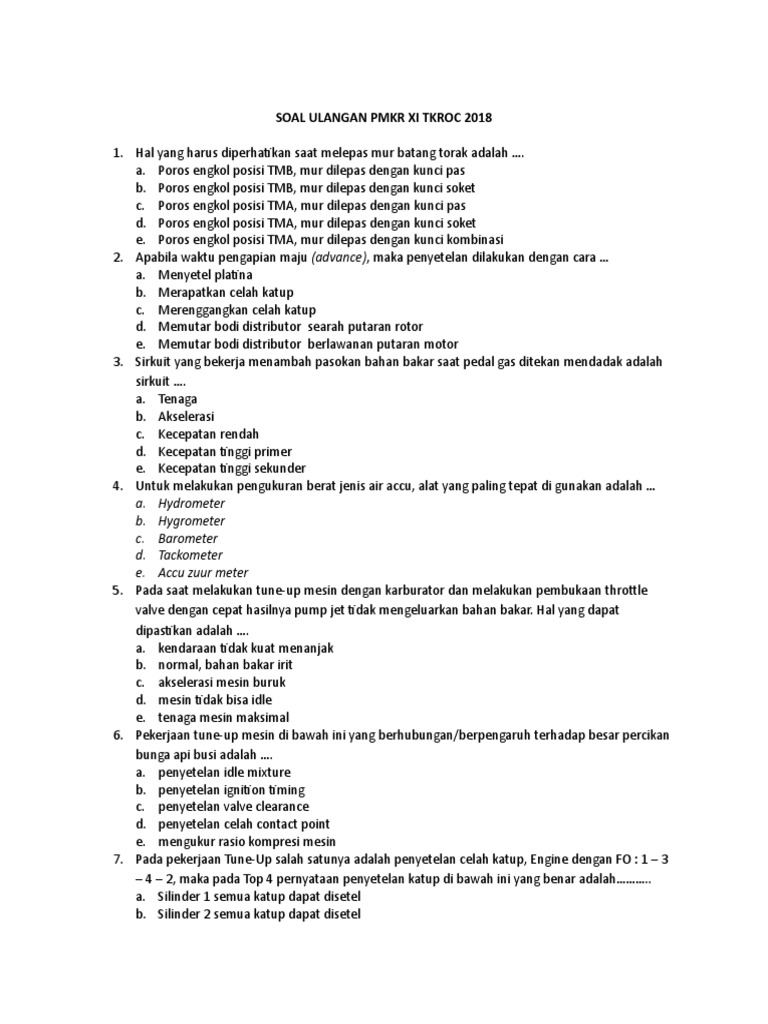 Soal Pmkr Kelas 11 Beserta Jawabannya Fr Lif Co Id