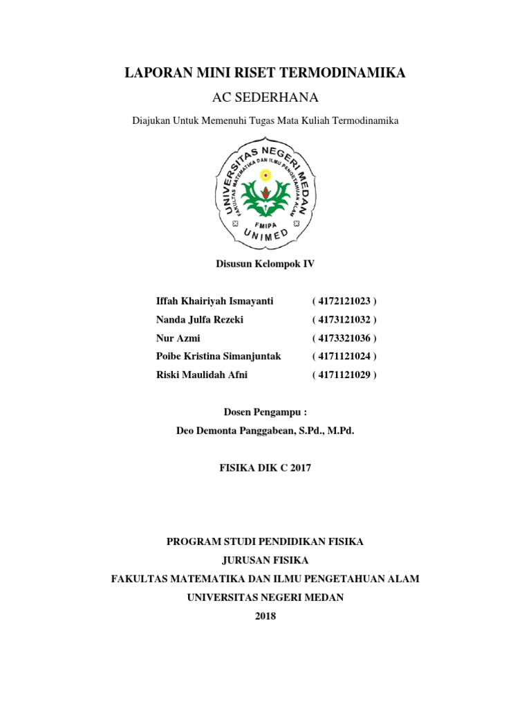 Laporan Mini Riset Termodinamika