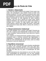 As 12 áreas da Roda da Vida