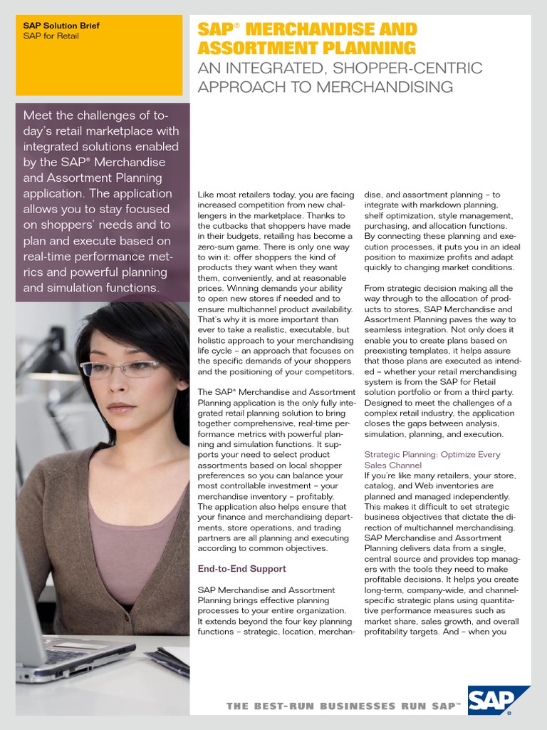 Solution Brief For Retail Merchandise and Assortment Planning PDF