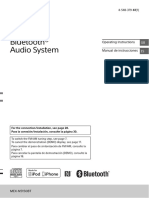 Bluetooth® Audio System: Operating Instructions Manual de Instrucciones