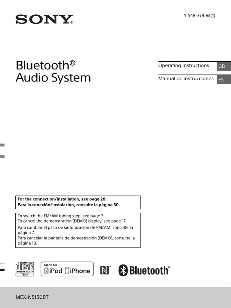 Bluetooth® Audio System: Operating Instructions Manual de Instrucciones ...