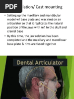 Articulation Cast Mounting and Teeth Arrangement