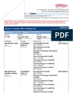 Confirmation Number: Admxji: Journey 1: Varanasi, VNS To Sharjah, SHJ Booked On 23/ November /2018 Outbound: Depart