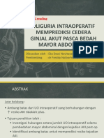 Oliguria Intraoperatif Memprediksi Cedera Ginjal Akut Pasca Bedah