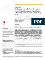 Field Measurements Indicate Unexpected Serious Underestimation of Mussel Heart Rates and Thermal Tolerance by Laboratory Studies