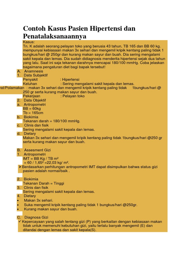 Kupdf.net Contoh Kasus Pasien Hipertensi Dan Penatalaksanaannya