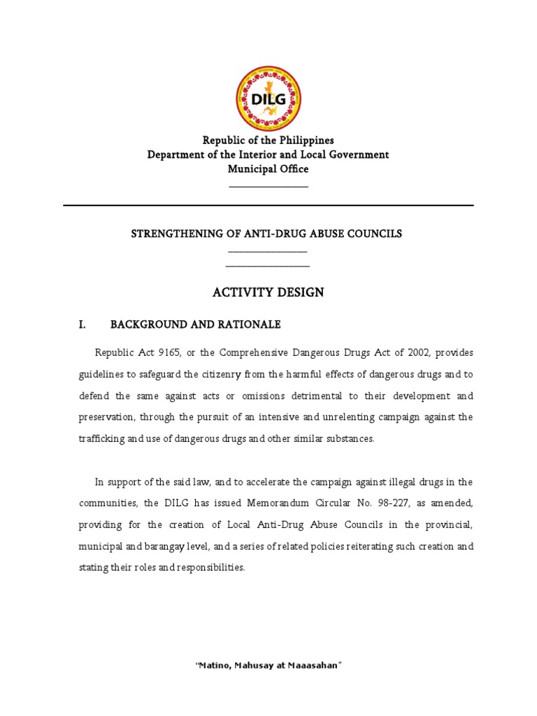 Training Design For Strengthening Badac Pdf Substance Abuse