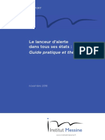 Le Lanceur D'alerte Dans Tous Ses États: Guide Pratique Et Théorique