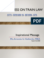 Train Law Awareness Lecture