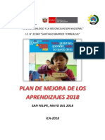 Plan de mejora de aprendizajes I.E. Santiago Barrios