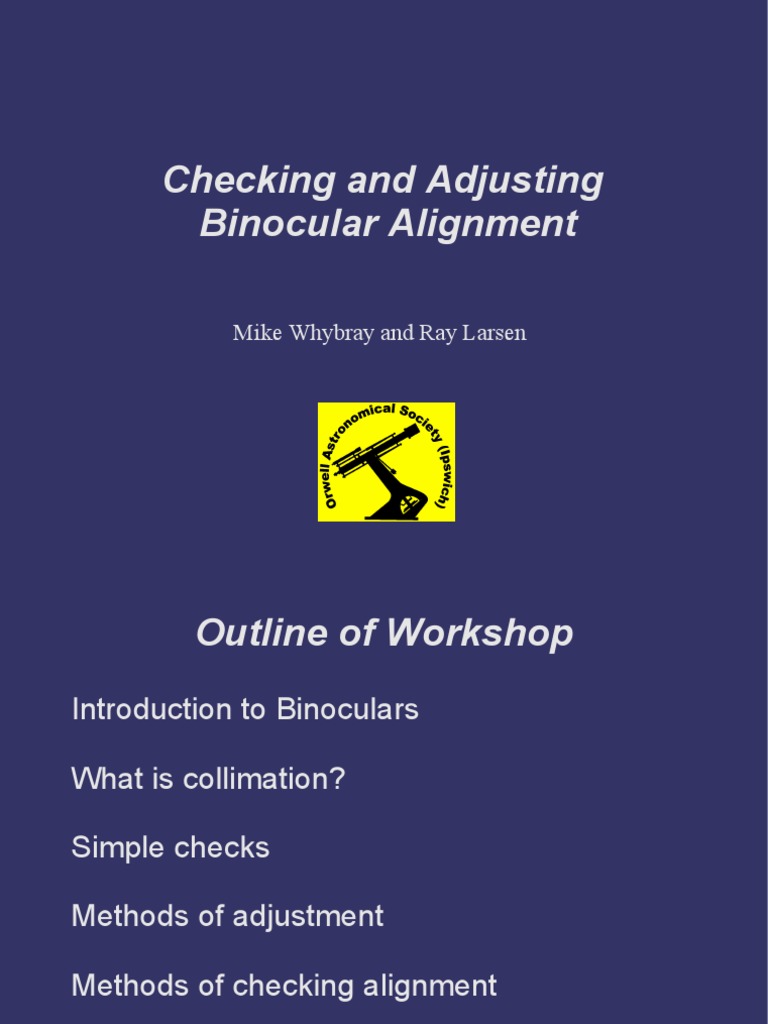 Binocular Alignment | PDF | Optical Devices | Glass Applications