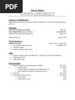 macie baker - resume