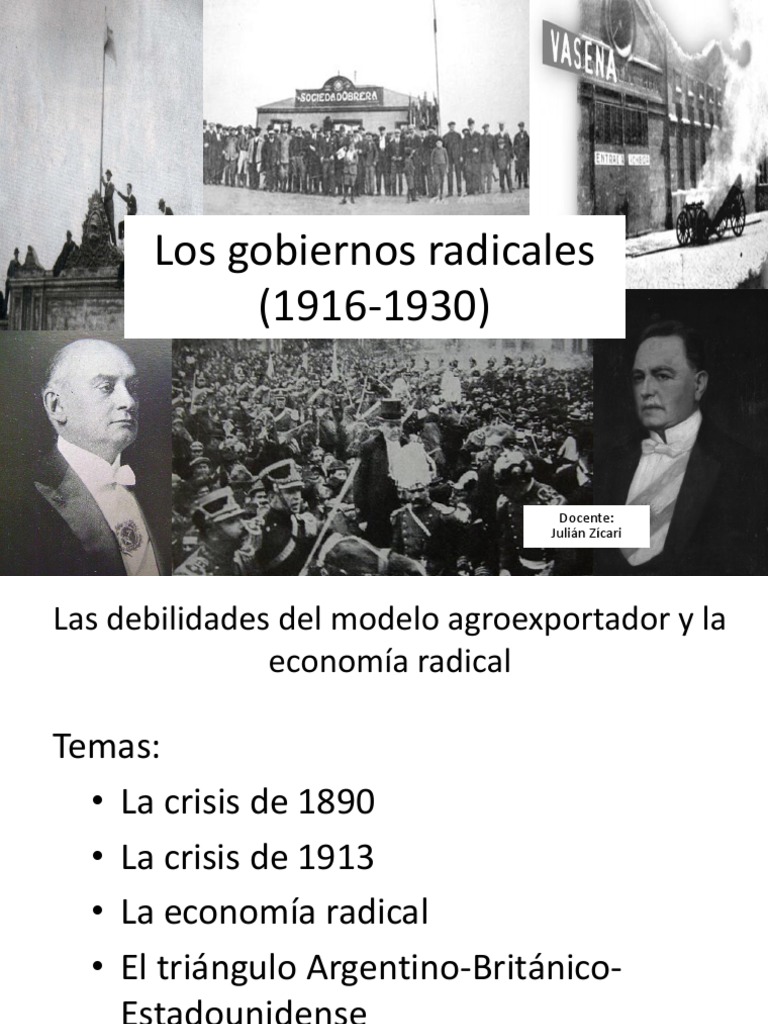Clase (19161930) Radicalismo PDF Balance presupuestario