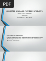 Semana 01. Conceptos Generales. Etapas de Un Proyecto