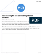 Announcing PETA's Sexiest Vegetarian Soldiers! - PETA