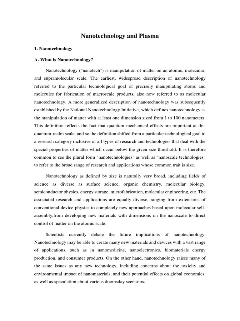 Overview of Nanotechnology and Its Impact | PDF | Nanotechnology ...