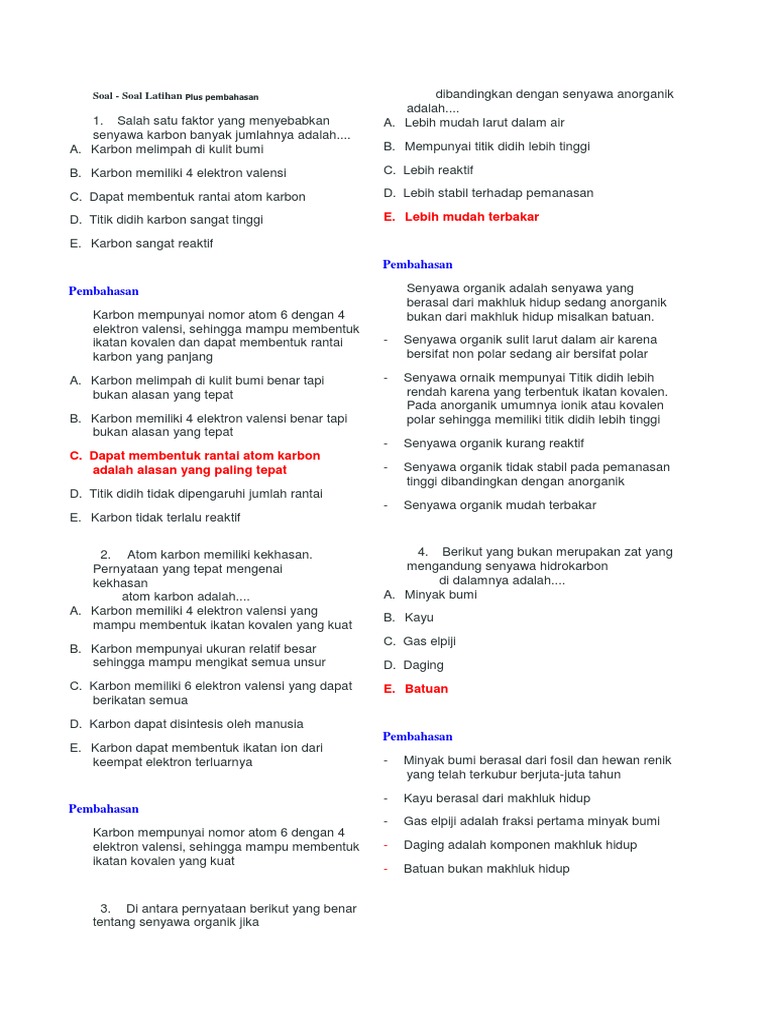 Soal Hidro Karbon Pdf